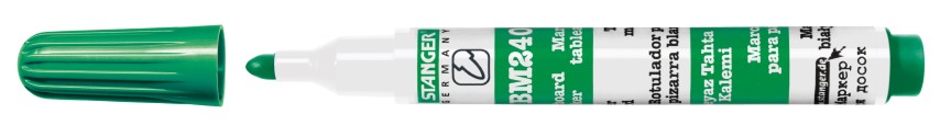 MARKER WHITEBOARD VARF ROTUND 1-3mm STANGER BM240 VERDE